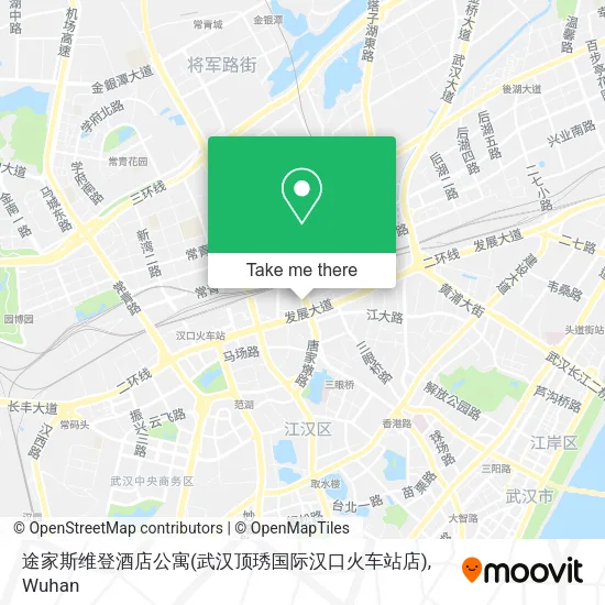 途家斯维登酒店公寓(武汉顶琇国际汉口火车站店) map