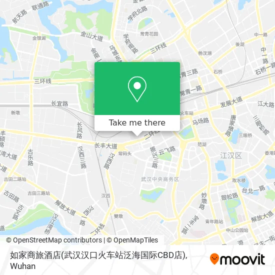 如家商旅酒店(武汉汉口火车站泛海国际CBD店) map