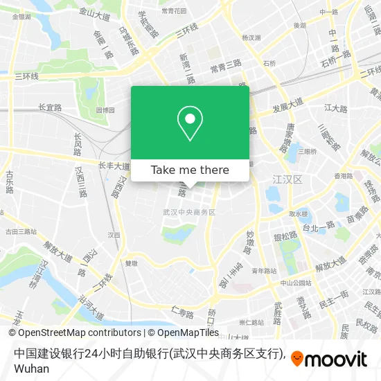 中国建设银行24小时自助银行(武汉中央商务区支行) map