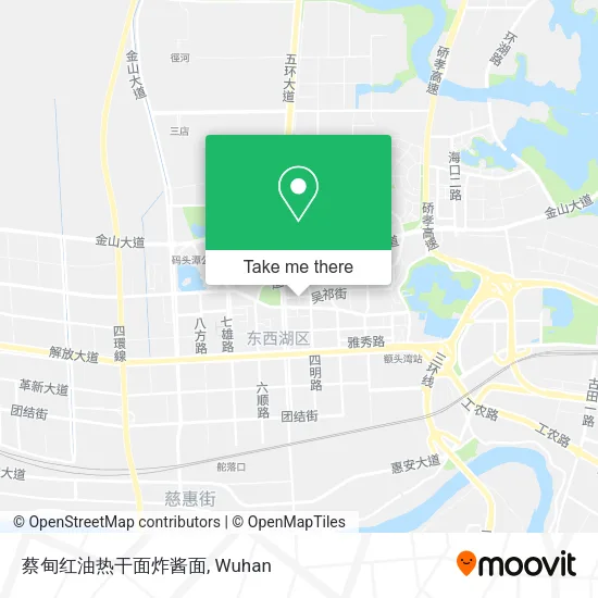 蔡甸红油热干面炸酱面 map