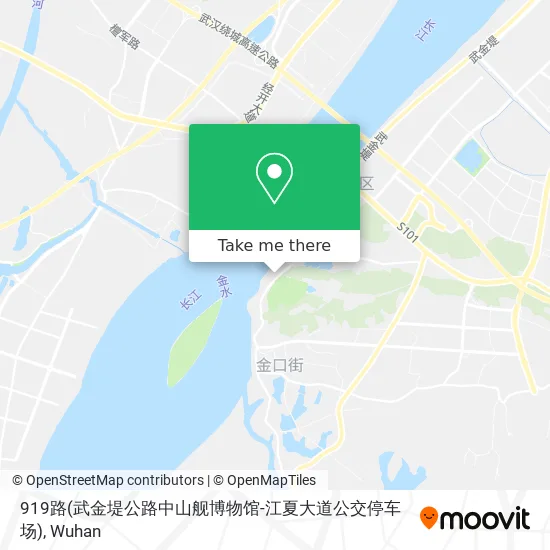 919路(武金堤公路中山舰博物馆-江夏大道公交停车场) map