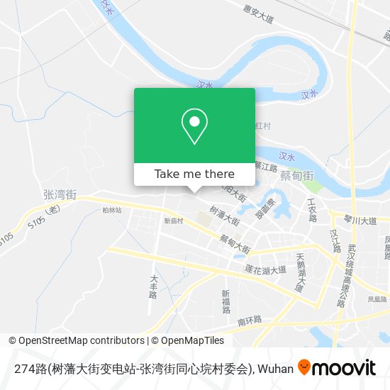 274路(树藩大街变电站-张湾街同心垸村委会) map