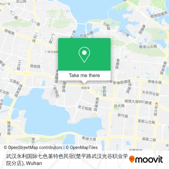 武汉永利国际七色堇特色民宿(楚平路武汉光谷职业学院分店) map