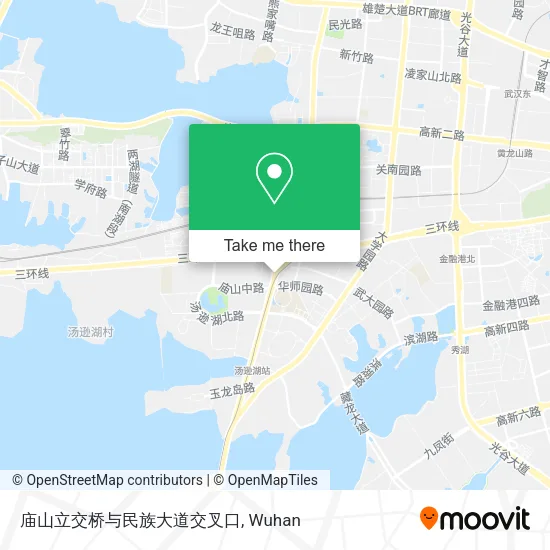 庙山立交桥与民族大道交叉口 map