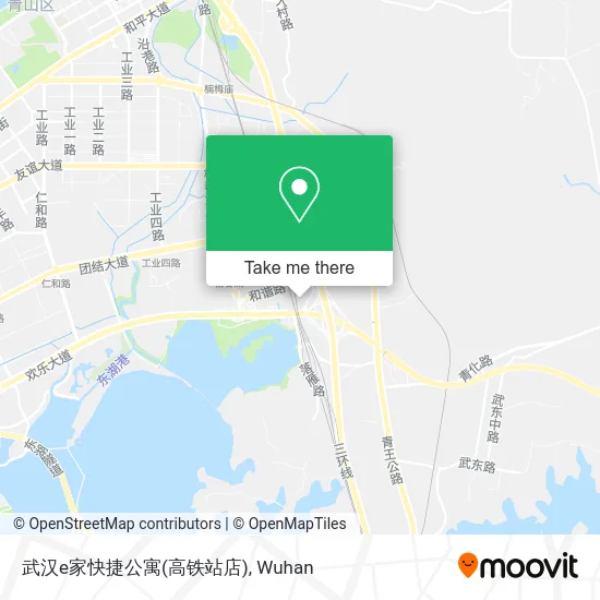 武汉e家快捷公寓(高铁站店) map
