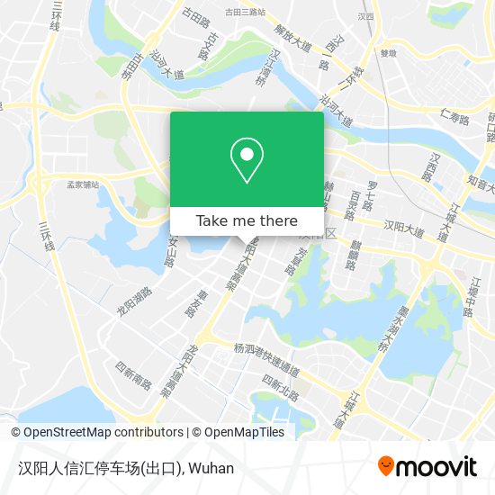 汉阳人信汇停车场(出口) map