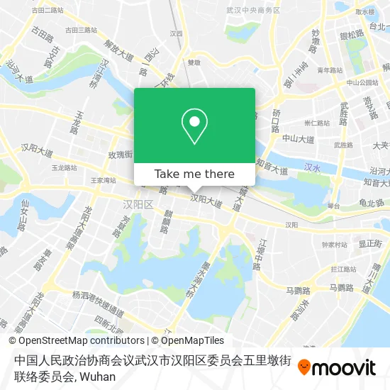中国人民政治协商会议武汉市汉阳区委员会五里墩街联络委员会 map