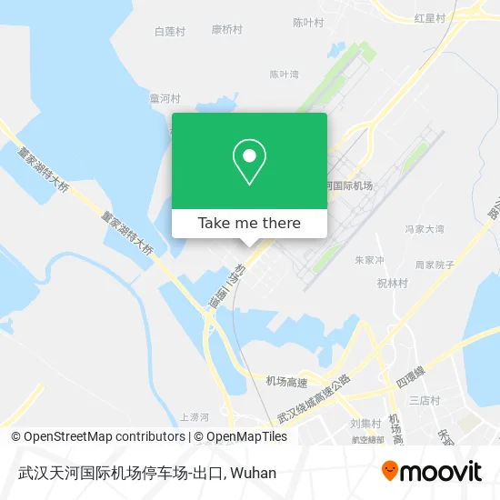 武汉天河国际机场停车场-出口 map
