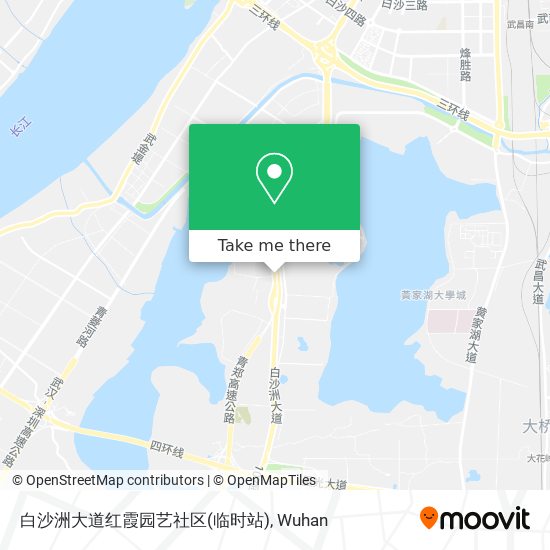 白沙洲大道红霞园艺社区(临时站) map