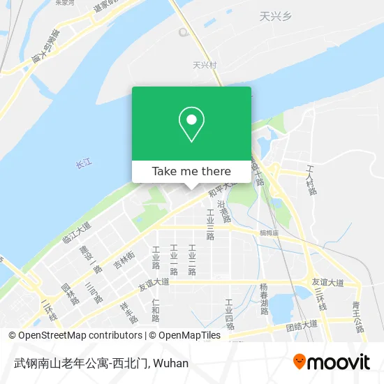 武钢南山老年公寓-西北门 map