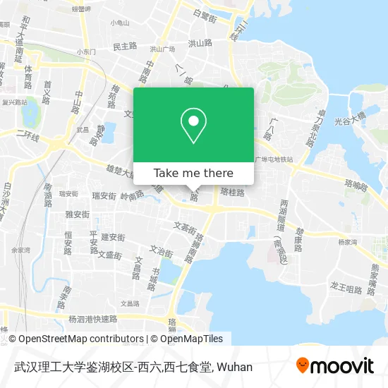 武汉理工大学鉴湖校区-西六,西七食堂 map
