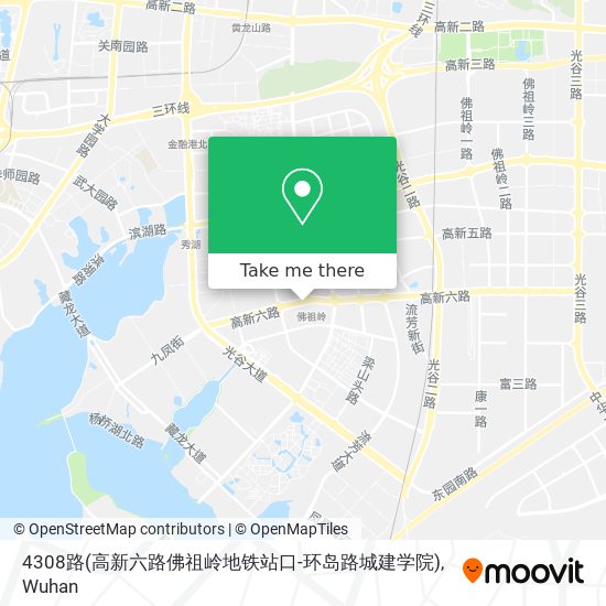 4308路(高新六路佛祖岭地铁站口-环岛路城建学院) map