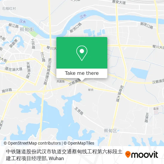 中铁隧道股份武汉市轨道交通蔡甸线工程第六标段土建工程项目经理部 map
