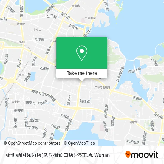 维也纳国际酒店(武汉街道口店)-停车场 map