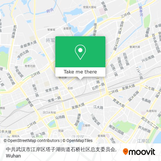 中共武汉市江岸区塔子湖街道石桥社区总支委员会 map