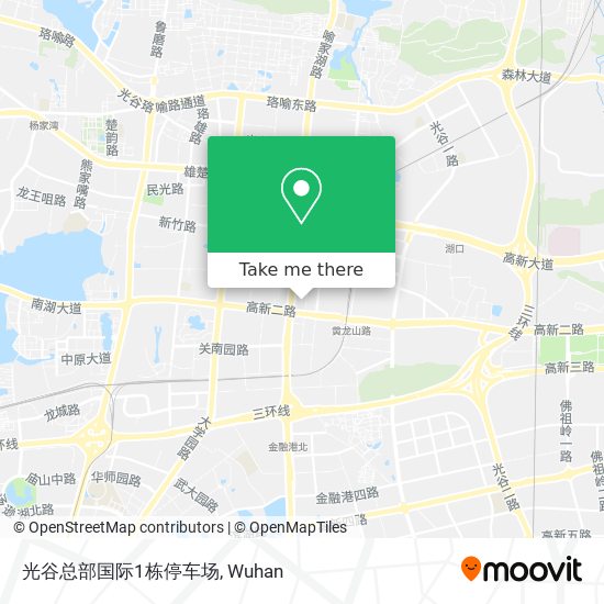 光谷总部国际1栋停车场 map