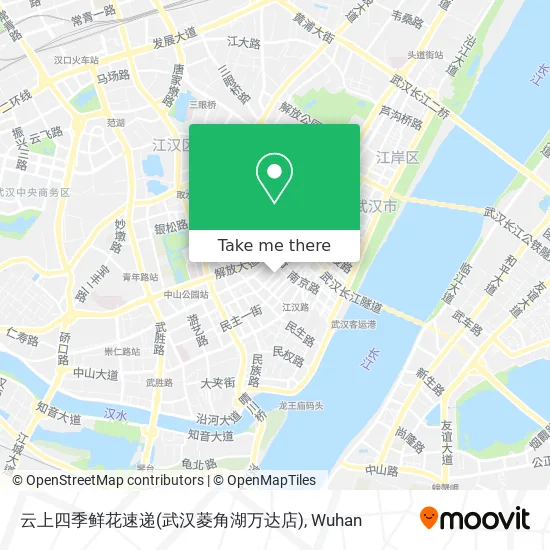 云上四季鲜花速递(武汉菱角湖万达店) map