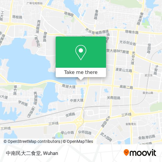 中南民大二食堂 map