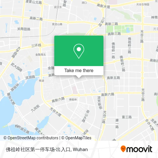 佛祖岭社区第一停车场-出入口 map