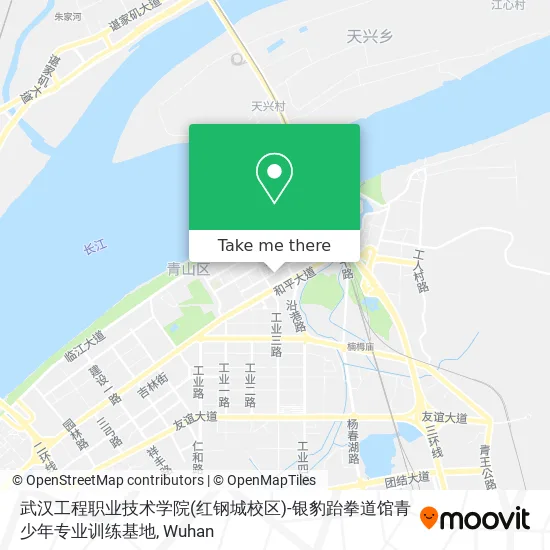 武汉工程职业技术学院(红钢城校区)-银豹跆拳道馆青少年专业训练基地 map