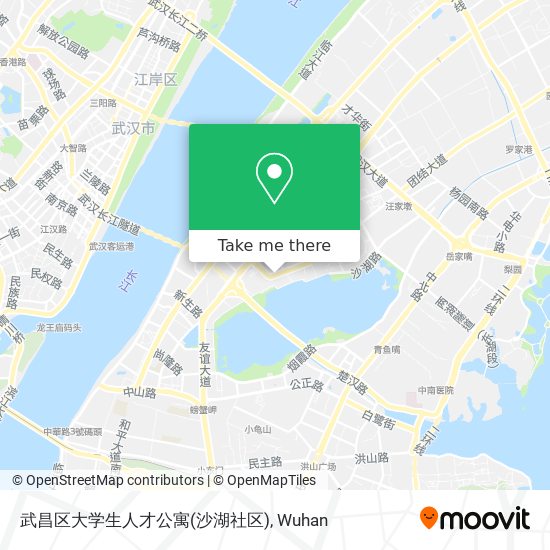 武昌区大学生人才公寓(沙湖社区) map