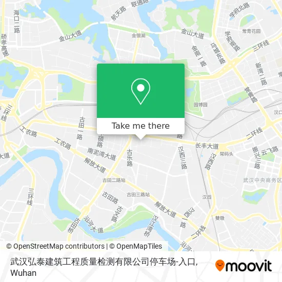 武汉弘泰建筑工程质量检测有限公司停车场-入口 map