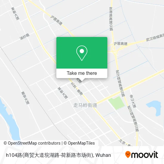 h104路(商贸大道垸湖路-荷新路市场街) map