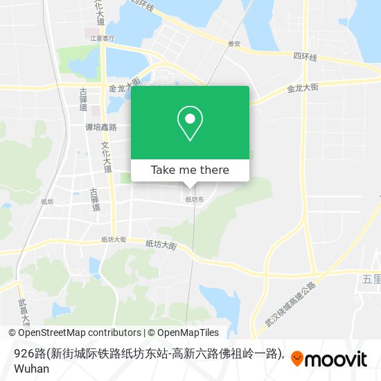 926路(新街城际铁路纸坊东站-高新六路佛祖岭一路) map