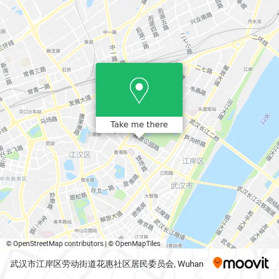 武汉市江岸区劳动街道花惠社区居民委员会 map