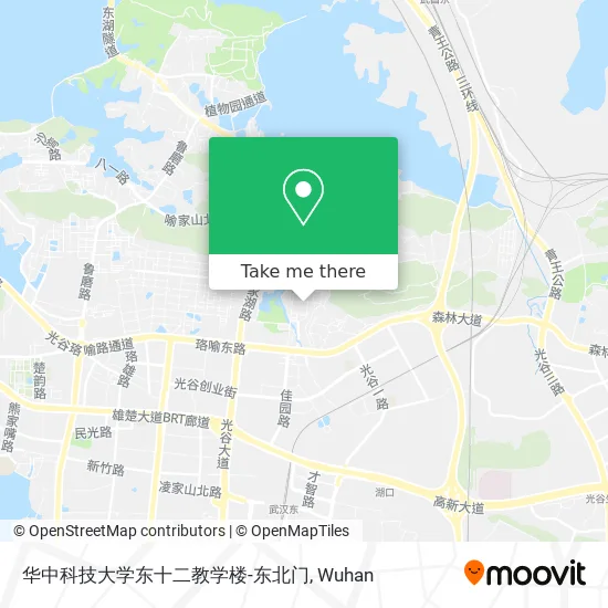 华中科技大学东十二教学楼-东北门 map
