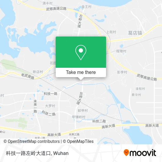 科技一路左岭大道口 map