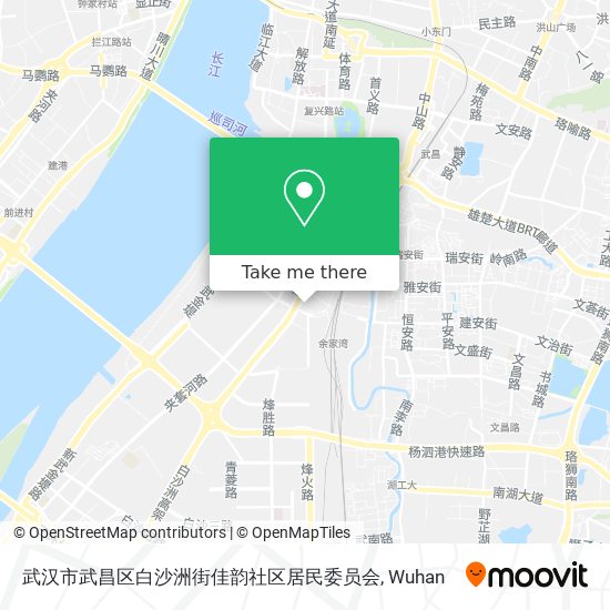 武汉市武昌区白沙洲街佳韵社区居民委员会 map