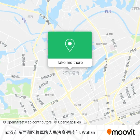 武汉市东西湖区将军路人民法庭-西南门 map