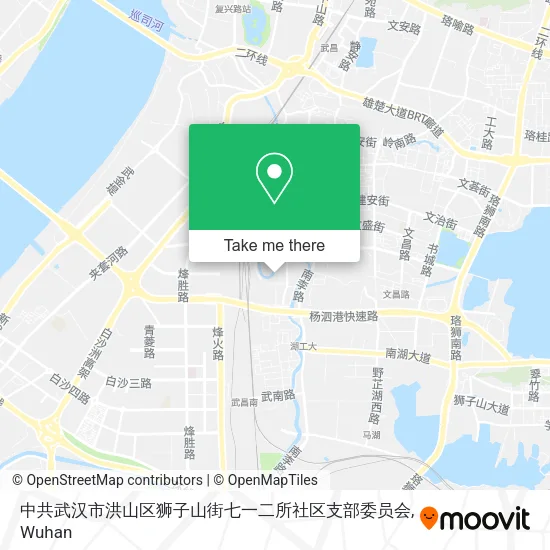 中共武汉市洪山区狮子山街七一二所社区支部委员会 map
