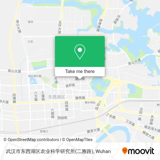 武汉市东西湖区农业科学研究所(二雅路) map