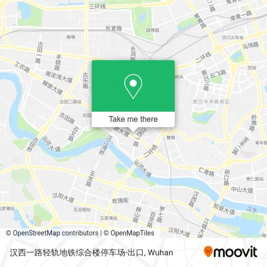 汉西一路轻轨地铁综合楼停车场-出口 map