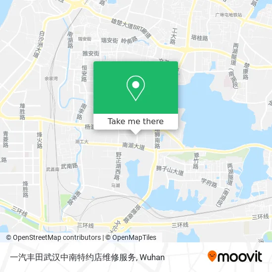 一汽丰田武汉中南特约店维修服务 map