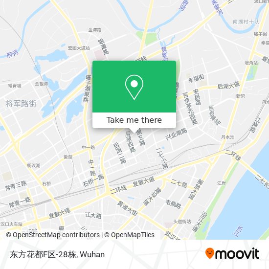 How To Get To 东方花都f区 28栋in 江岸区by Bus Or Metro