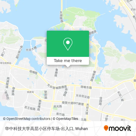 华中科技大学高层小区停车场-出入口 map