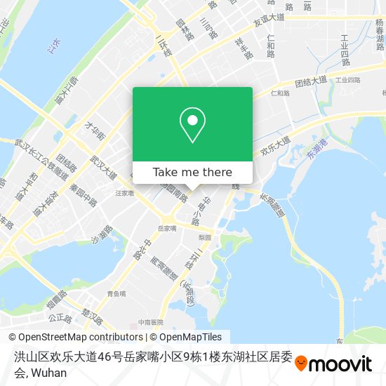 洪山区欢乐大道46号岳家嘴小区9栋1楼东湖社区居委会 map