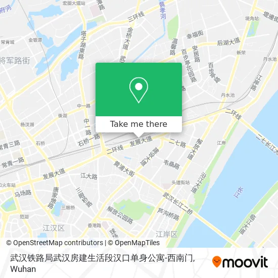 武汉铁路局武汉房建生活段汉口单身公寓-西南门 map