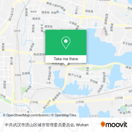 中共武汉市洪山区城市管理委员委员会 map
