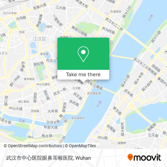 武汉市中心医院眼鼻耳喉医院 map