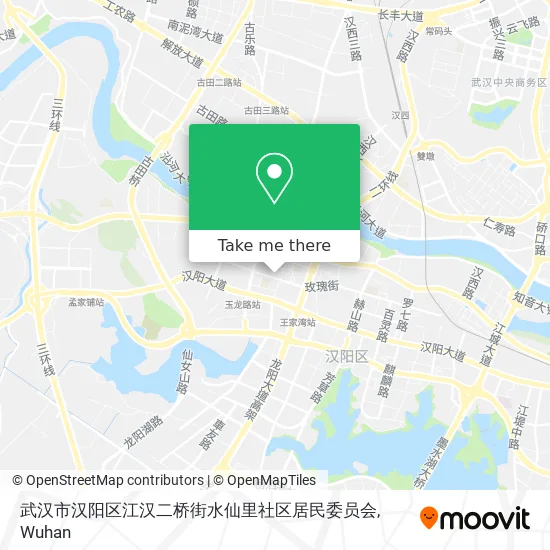 武汉市汉阳区江汉二桥街水仙里社区居民委员会 map