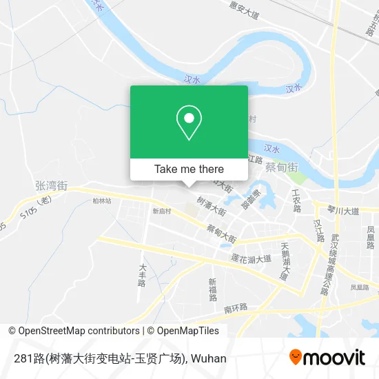 281路(树藩大街变电站-玉贤广场) map