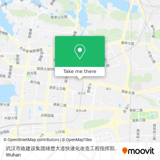 武汉市政建设集团雄楚大道快速化改造工程指挥部 map