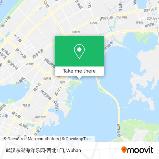 武汉东湖海洋乐园-西北1门 map