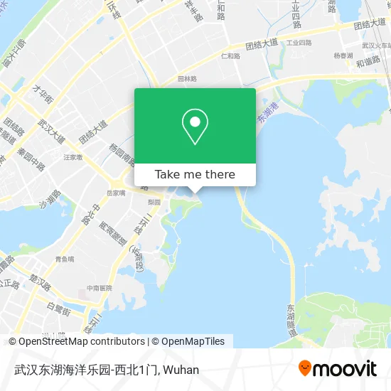 武汉东湖海洋乐园-西北1门 map