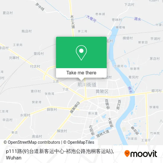 p111路(钓台道新客运中心-祁泡公路泡桐客运站) map