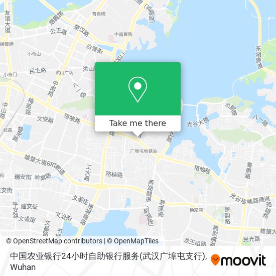 中国农业银行24小时自助银行服务(武汉广埠屯支行) map